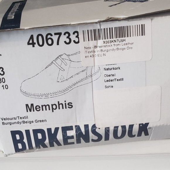 NWT: Birkenstock Unisex Memphis Shoe Size: EU 43: Men 10; Women 12 main image 7